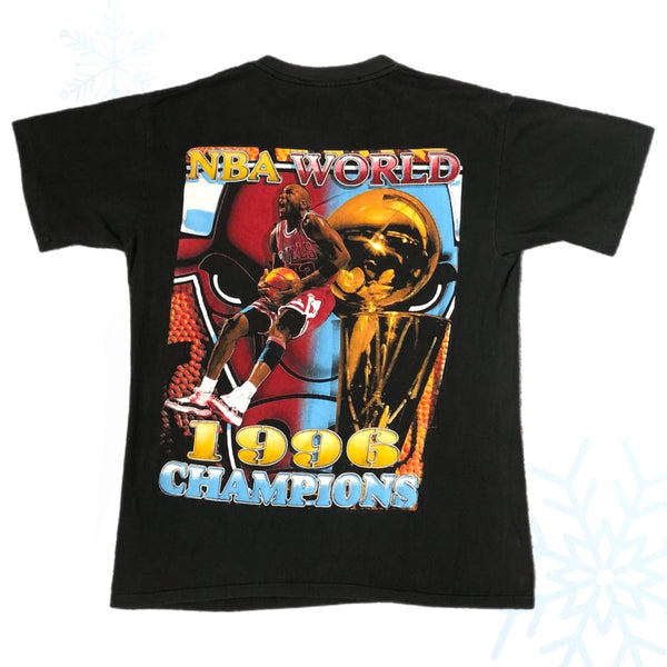 Vintage NBA Chicago Bulls 1996 Champions Rap Tee T-Shirt (XL)