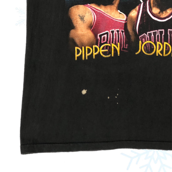 Vintage NBA Chicago Bulls 1996 Champions Rap Tee T-Shirt (XL)