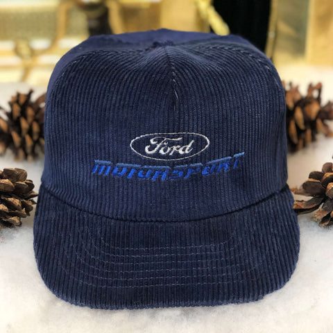 Vintage Ford Motorsport Racing Corduroy Snapback Hat