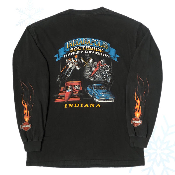 2006 Harley-Davidson Southside Indianapolis Indiana Flames Long Sleeve Shirt (L)