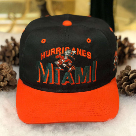Vintage NCAA Miami Hurricanes Cardinal Cap Twill Snapback Hat
