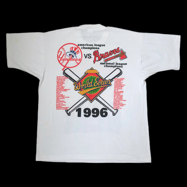 Vintage 1996 MLB World Series New York Yankees Jeter Pettite Williams T-Shirt (XL)