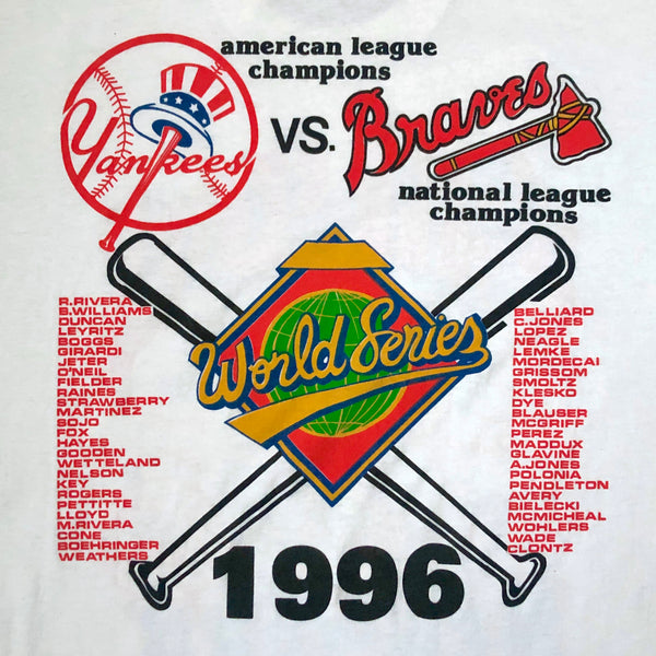 Vintage 1996 MLB World Series New York Yankees Jeter Pettite Williams T-Shirt (XL)