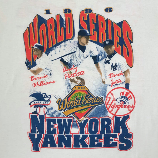 Vintage 1996 MLB World Series New York Yankees Jeter Pettite Williams T-Shirt (XL)