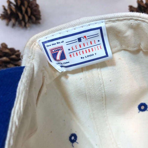 Vintage Deadstock 1996 MLB World Series New York Yankees Atlanta Braves Logo 7 Twill Snapback Hat