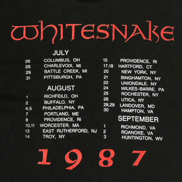 Vintage Whitesnake David Coverdale 1987 Tour T-Shirt (L)