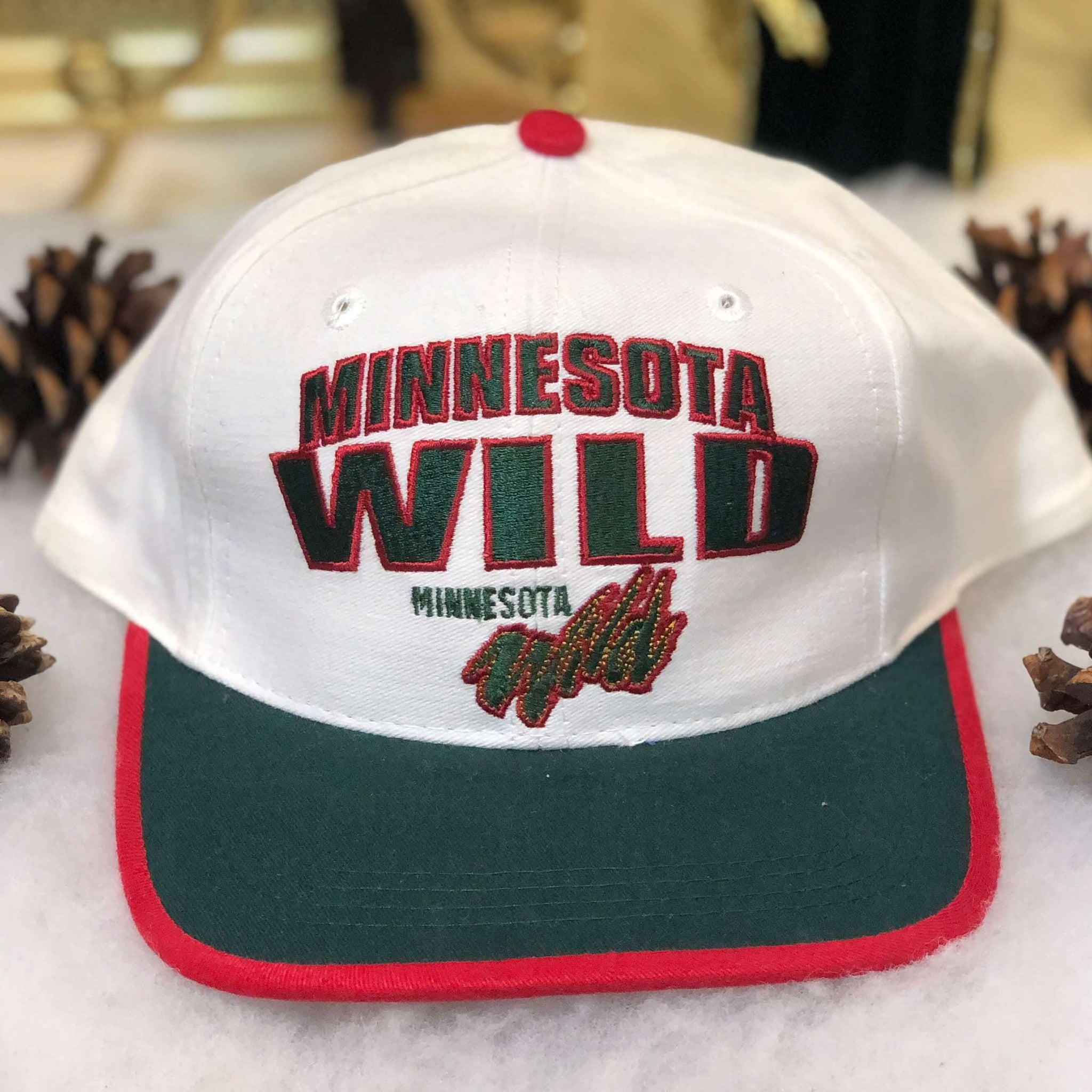 Vintage Deadstock NWOT NHL Minnesota Wild Twins Enterprise Snapback Hat