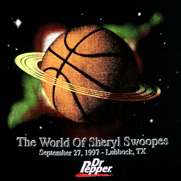 Vintage 1997 WNBA The World of Sheryl Swoopes Dr. Pepper Universal Commitment to Women's Athletics T-Shirt (L)