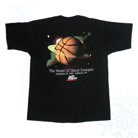 Vintage 1997 WNBA The World of Sheryl Swoopes Dr. Pepper Universal Commitment to Women's Athletics T-Shirt (L)