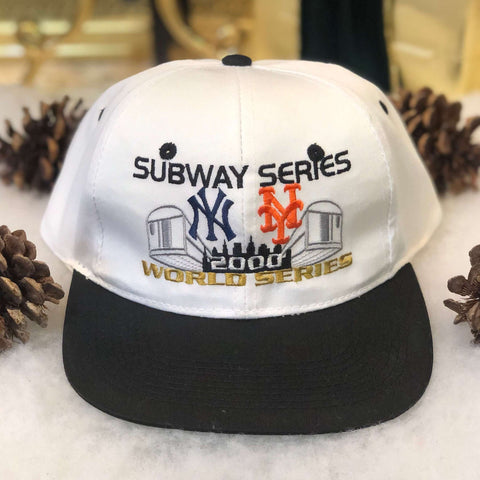 Vintage 2000 MLB World Series New York Yankees New York Mets Subway Series Twill Snapback Hat