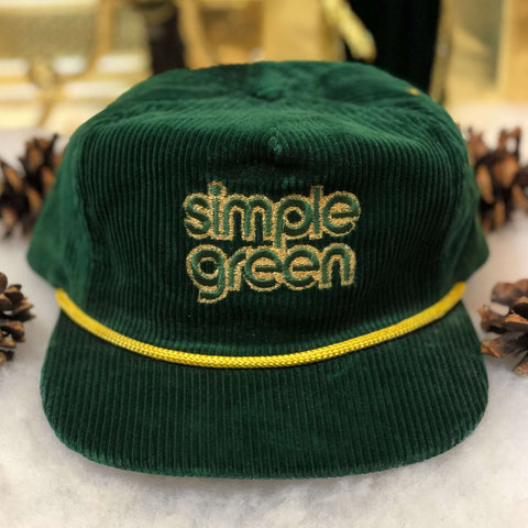 Vintage Simple Green Cleaning Products Corduroy Strapback Hat