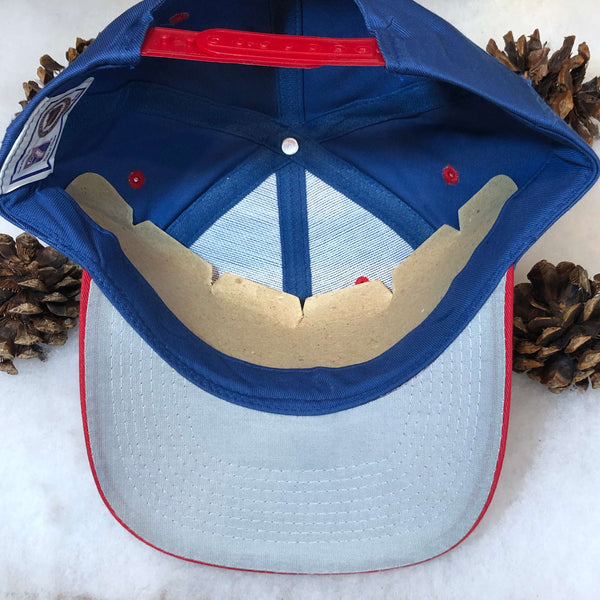 Vintage Deadstock NWOT NHL Columbus Blue Jackets Logo 7 Twill Snapback Hat