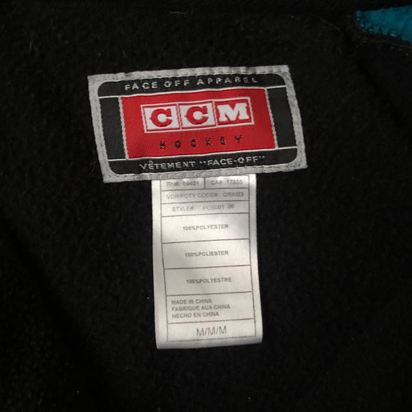 AHL Worcester Sharks CCM Fleece 1/4 Zip Pullover Jacket (M)
