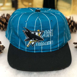 Vintage NHL San Jose Sharks Starter Pinstripe Twill Snapback Hat