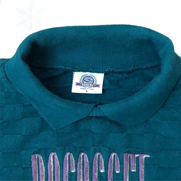 Vintage Pocasset Golf Club Cape Cod Massachusetts Checkered Pullover Sweatshirt (L)