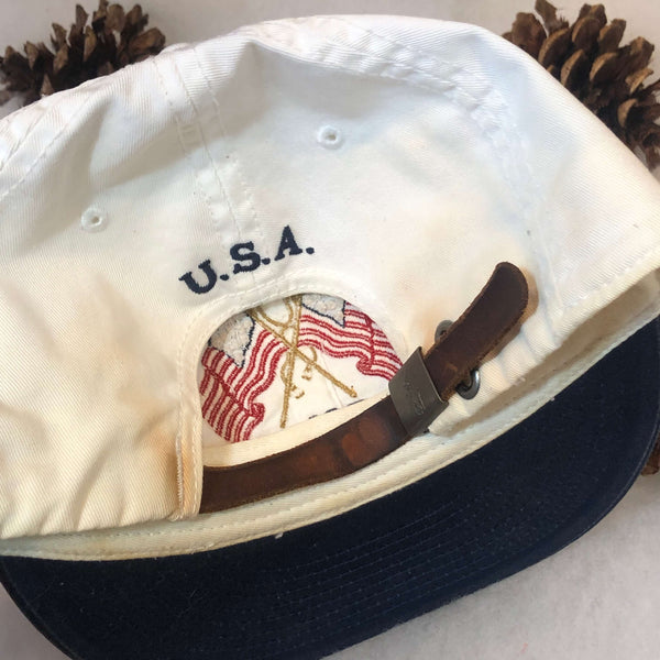 Vintage Polo Ralph Lauren USA Flag Strapback Hat