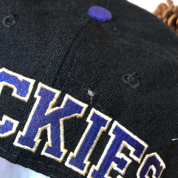 Vintage MLB Colorado Rockies American Needle Blockhead Wool Snapback Hat
