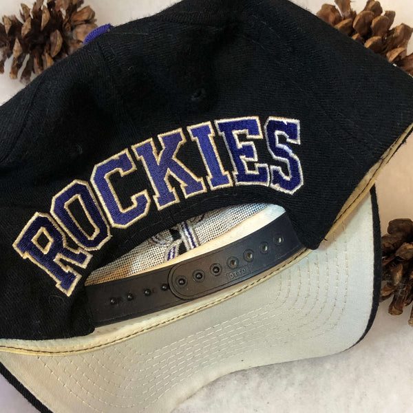Vintage MLB Colorado Rockies American Needle Blockhead Wool Snapback Hat