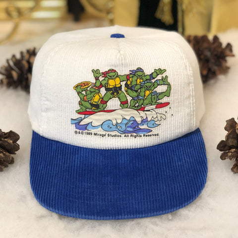 Vintage 1989 Teenage Mutant Ninja Turtles Surfing *YOUTH* Corduroy Snapback Hat