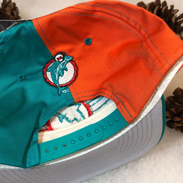 Vintage Deadstock NWT NFL Miami Dolphins Drew Pearson Twill Snapback Hat