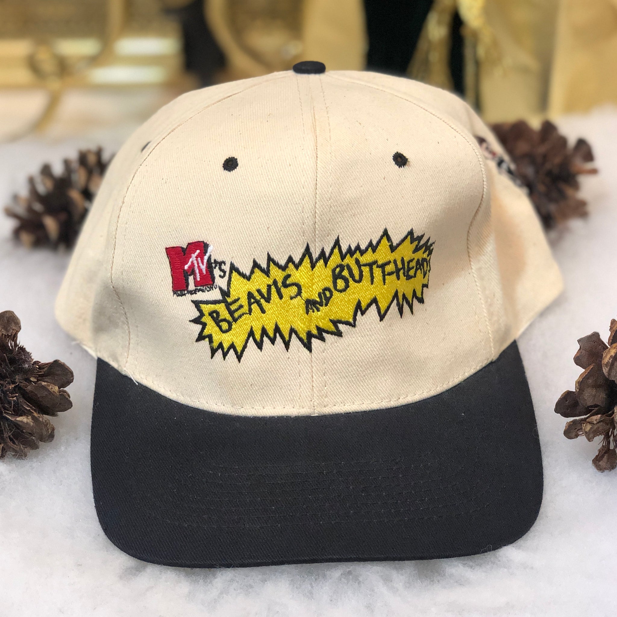 Vintage MTV Beavis and Butthead Frog Baseball! Twill Snapback Hat