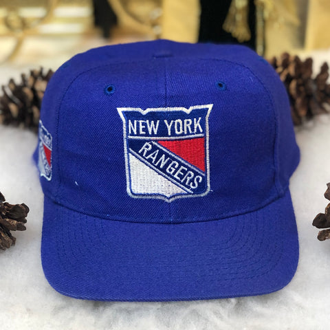 Vintage NHL New York Rangers American Needle Blockhead Wool Snapback Hat