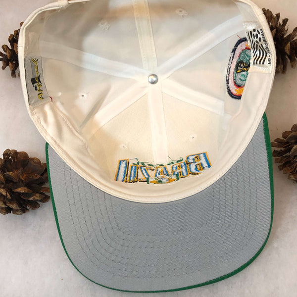 Vintage Deadstock NWOT 1994 Brazil World Cup Champions #1 Apparel Wool Snapback Hat