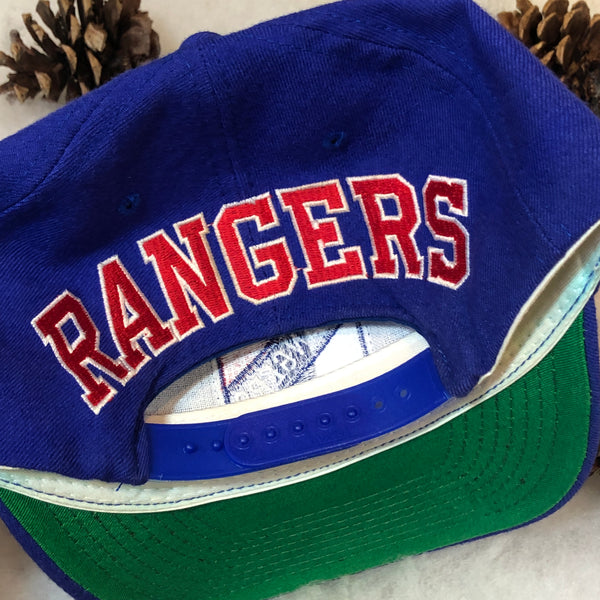 Vintage NHL New York Rangers American Needle Blockhead Wool Snapback Hat
