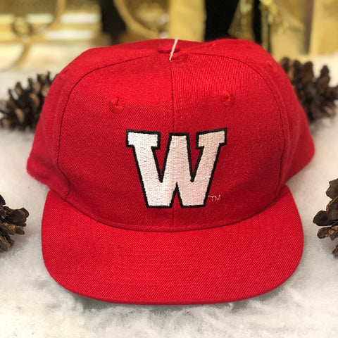 Vintage NCAA Wisconsin Badgers Front Row Wool Snapback Hat