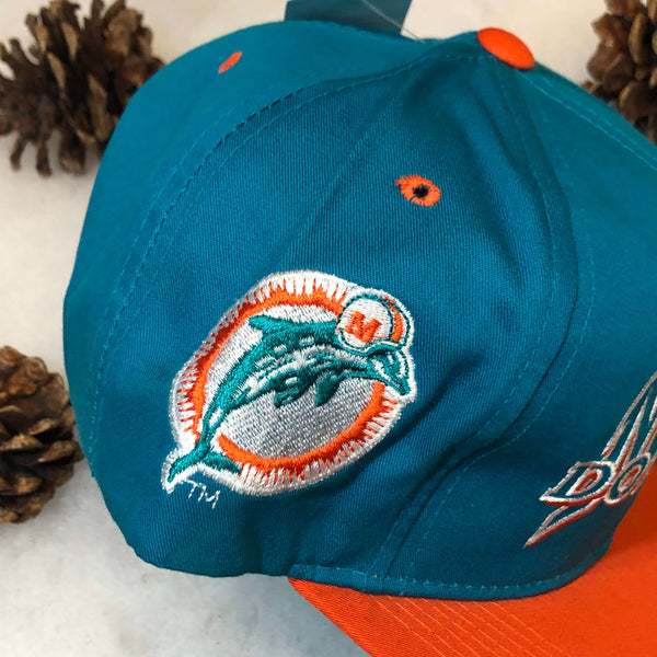 Vintage Deadstock NWT NFL Miami Dolphins Drew Pearson Twill Snapback Hat