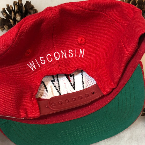 Vintage NCAA Wisconsin Badgers Front Row Wool Snapback Hat