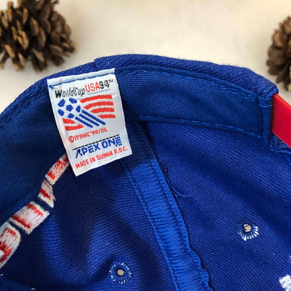 Vintage Deadstock NWOT 1994 USA World Cup Apex One Wool Snapback Hat