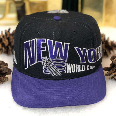 Vintage Deadstock NWOT 1994 New York USA World Cup Apex One Wool Snapback Hat