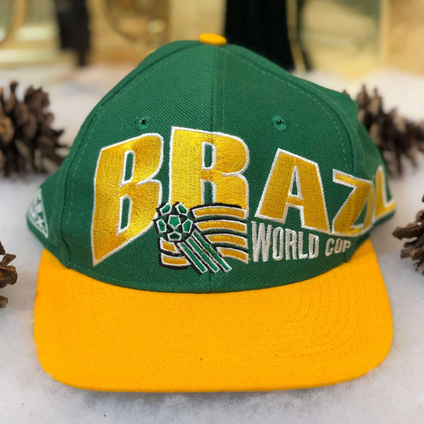 Vintage Deadstock NWOT 1994 Brazil World Cup Apex One Wool Snapback Hat