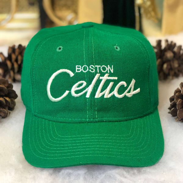 Vintage NBA Boston Celtics Sports Specialties Script Wool Snapback Hat