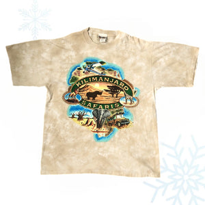 Vintage Disney Animal Kingdom Kilimanjaro Safaris Tie Dye T-Shirt (XL)