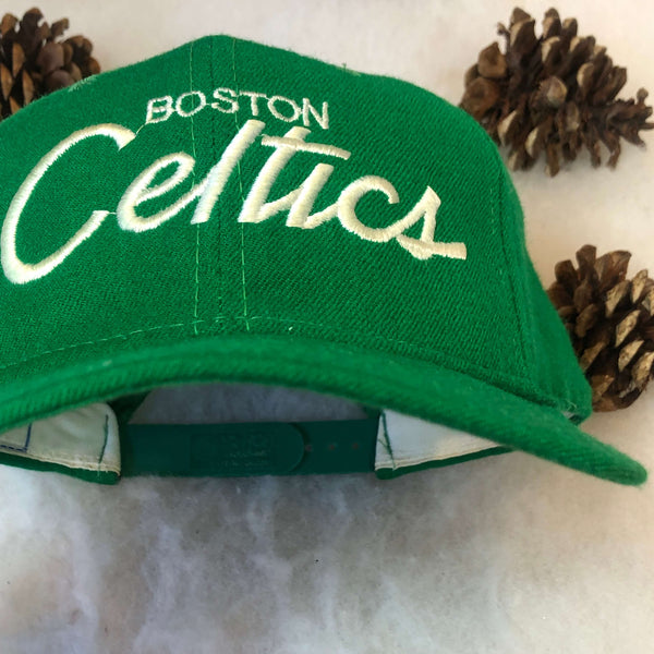 Vintage NBA Boston Celtics Sports Specialties Script Wool Snapback Hat