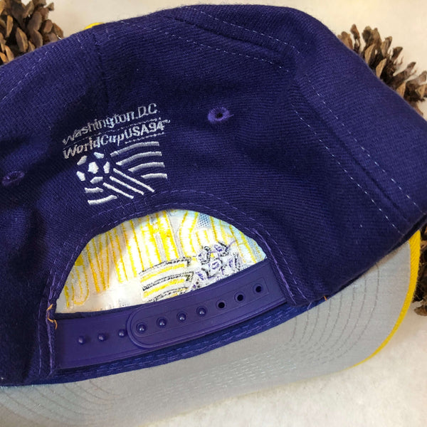 Vintage Deadstock NWOT 1994 Washington D.C. USA World Cup Apex One Wool Snapback Hat
