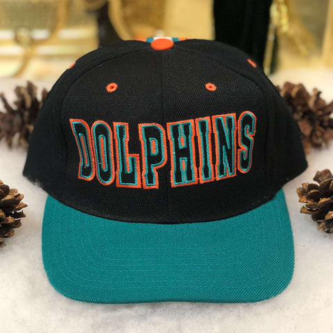 Vintage Deadstock NWOT NFL Miami Dolphins Pro Player Wool Snapback Hat