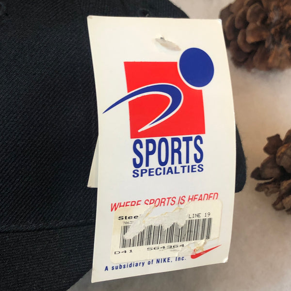 Vintage Deadstock NWT NFL Pittsburgh Steelers Sports Specialties Plain Logo Wool Snapback Hat