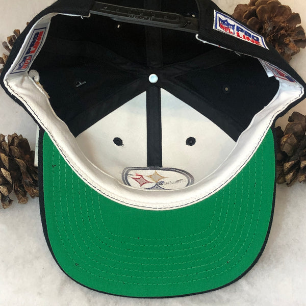 Vintage Deadstock NWT NFL Pittsburgh Steelers Sports Specialties Plain Logo Wool Snapback Hat