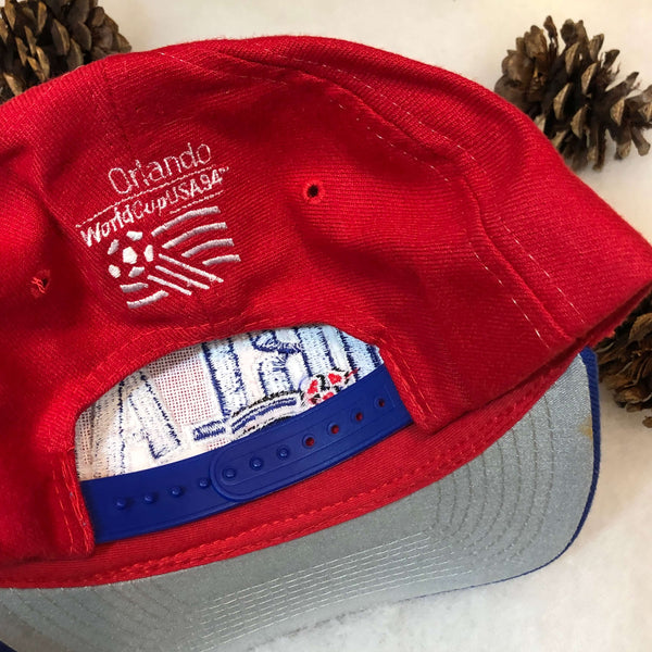 Vintage Deadstock NWOT 1994 Orlando USA World Cup Apex One Wool Snapback Hat