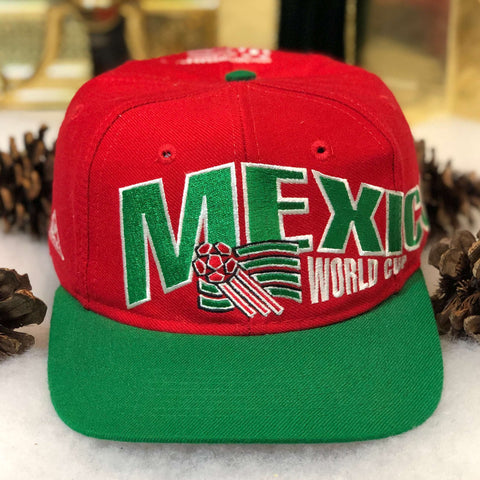 Vintage Deadstock NWOT 1994 Mexico World Cup Apex One Wool Snapback Hat