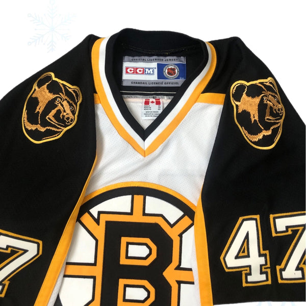 Vintage NHL Boston Bruins John Grahame CCM Jersey (XL)