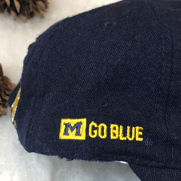 Vintage NCAA Michigan Wolverines American Needle Blockhead Wool Snapback Hat