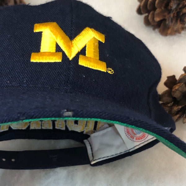Vintage NCAA Michigan Wolverines American Needle Blockhead Wool Snapback Hat