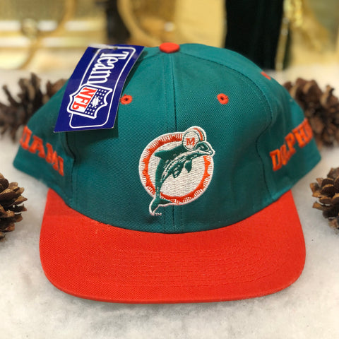 Vintage Deadstock NWT NFL Miami Dolphins Competitor Twill Snapback Hat