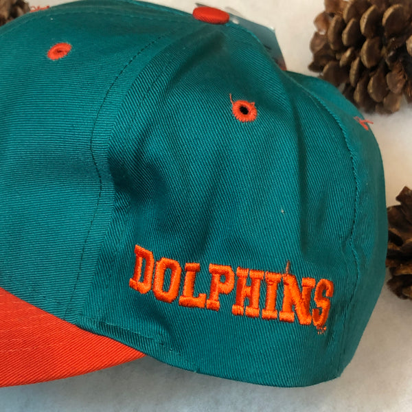 Vintage Deadstock NWT NFL Miami Dolphins Competitor Twill Snapback Hat