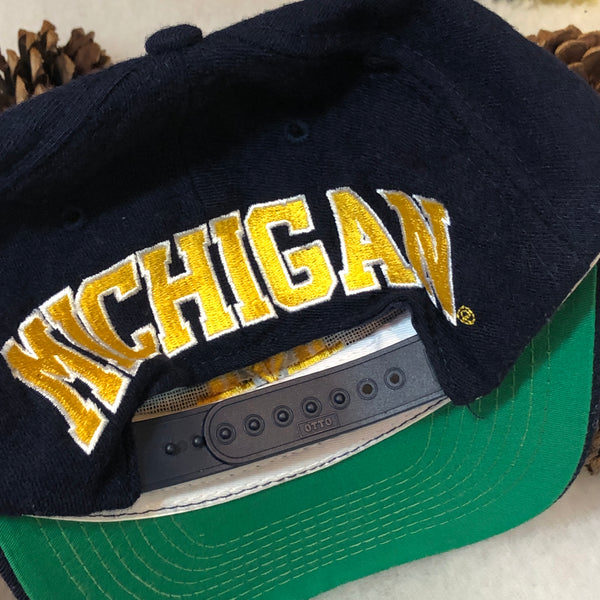 Vintage NCAA Michigan Wolverines American Needle Blockhead Wool Snapback Hat