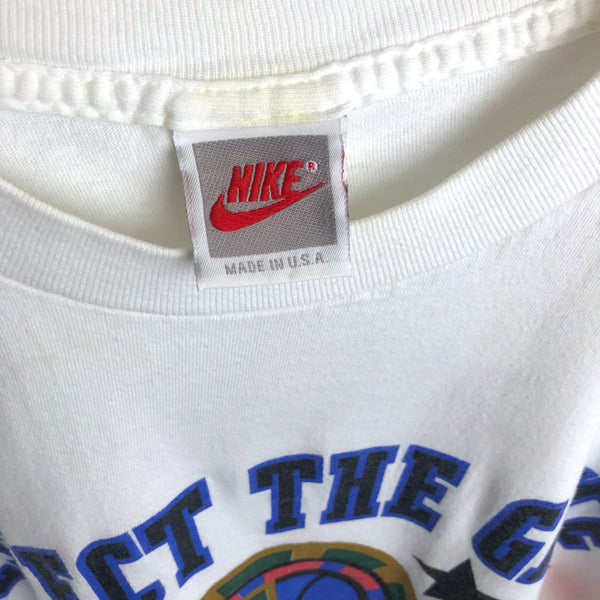 Vintage Nike 20th Anniversary "Respect the Game" 100 Years of Basketball Flight Force Air Jordan T-Shirt (XL)